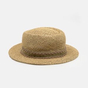 MAGILL Vintage Style Straw Hat Decorative Band Size S/M
